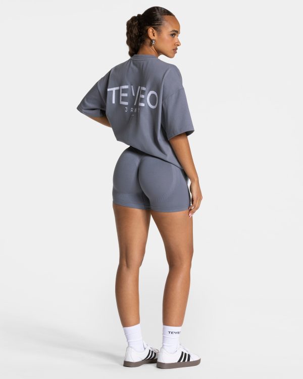 Journey Oversized T-Shirt für Frauen in Eisgrau – Bild 5
