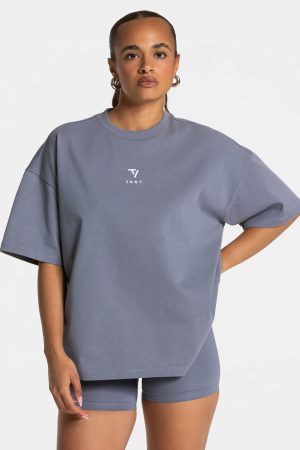 Journey Oversized T-Shirt für Frauen in Eisgrau