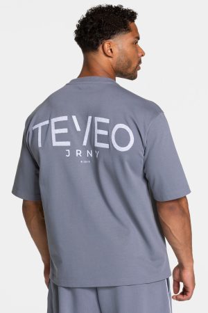 Journey Oversized T-Shirt in Eisgrau für Damen