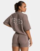 Journey Oversized T-Shirt für Frauen in Mokka