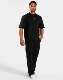 Journey Oversized T-Shirt Schwarz mit hoher Taille