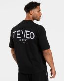 Journey Oversized T-Shirt Schwarz mit hoher Taille