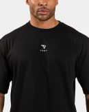 Journey Oversized T-Shirt Schwarz mit hoher Taille