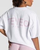 Journey Oversized T-Shirt Weiß mit hoher Taille