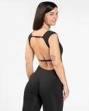 Femme Backless Jumpsuit in Schwarz für Damen