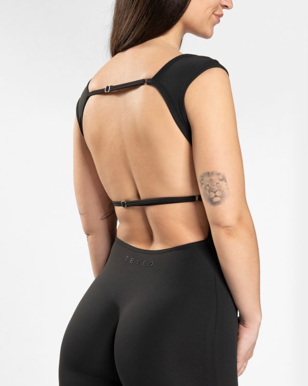 Femme Backless Jumpsuit in Schwarz für Damen – Bild 5