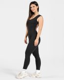 Femme Backless Jumpsuit in Schwarz für Damen