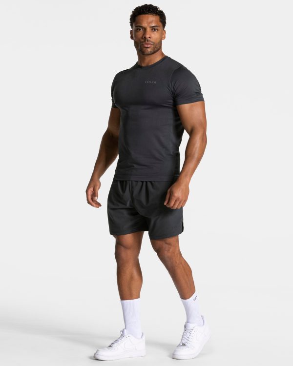 Modische Pace Fitted T-Shirt in Farbe Gunmetal – Bild 3