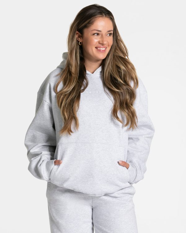 RI’VAIV Oversized Hoodie für Frauen in Hellgrau – Bild 2