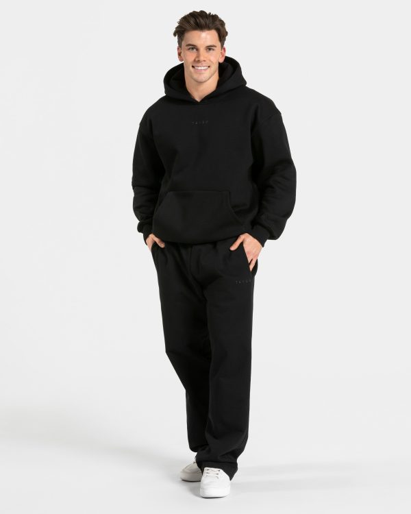 RI’VAIV Straight Leg Jogger Schwarz mit hoher Tai – Bild 3