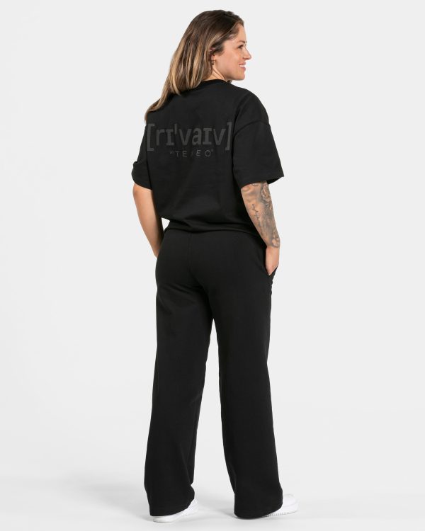 RI’VAIV Straight Leg Jogger Damenhose in Schwarz – Bild 5