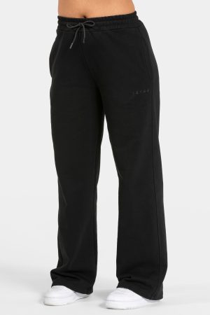 RI’VAIV Straight Leg Jogger Damenhose in Schwarz