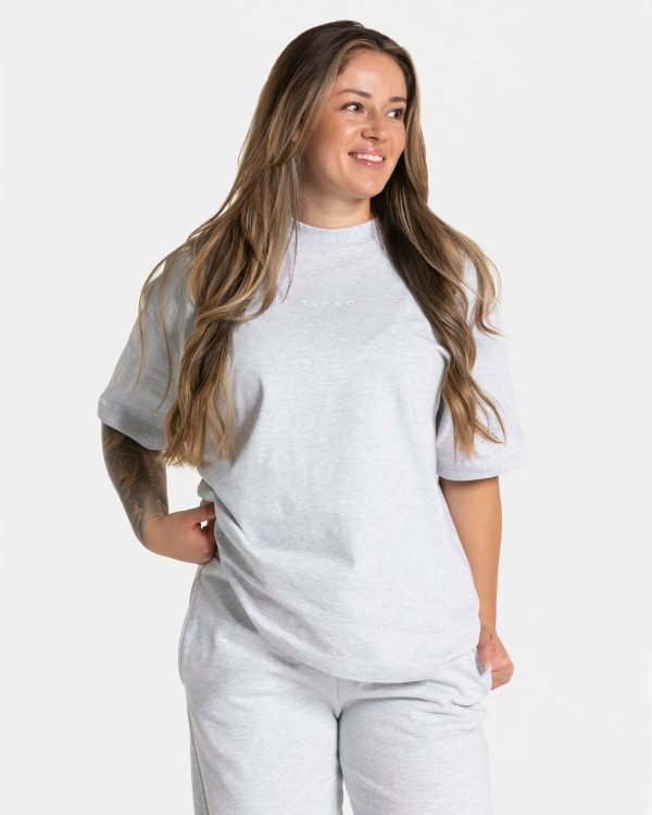 RI’VAIV Oversized T-Shirt Hellgrau für Sport und – Bild 2