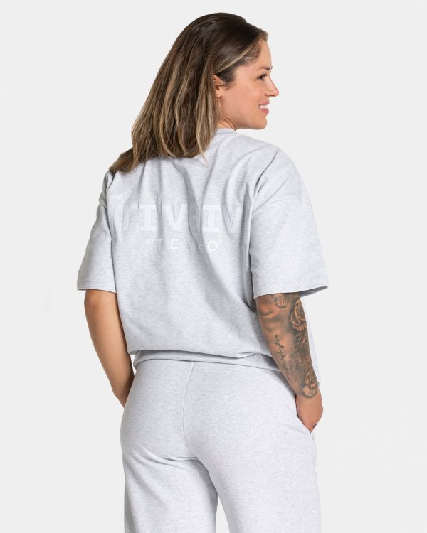 RI’VAIV Oversized T-Shirt Hellgrau für Sport und