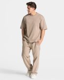 RI’VAIV Oversized T-Shirt Taupe für Sport und All