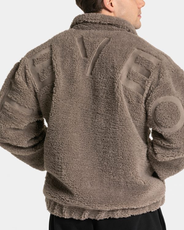 Teddy Jacke Mokka für Sport und Alltag – Bild 4