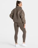 Teddy Jacke für Frauen in Mokka