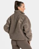 Teddy Jacke für Frauen in Mokka