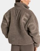 Teddy Jacke für Frauen in Mokka