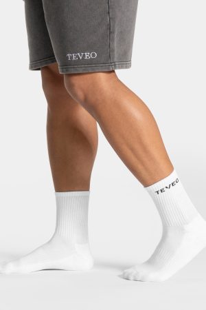 TEVEO Tennis Socken Herren (2er) Men Weiß für Spo