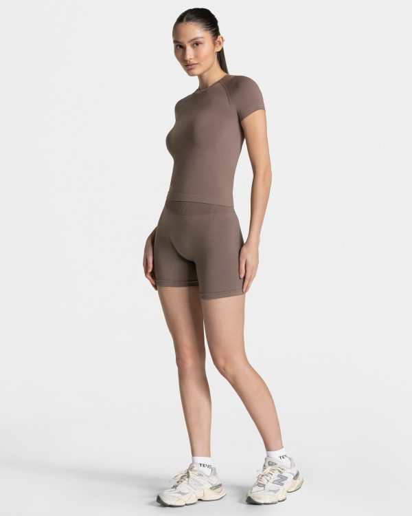 Modische Timeless Pro T-Shirt in Farbe Mokka – Bild 3