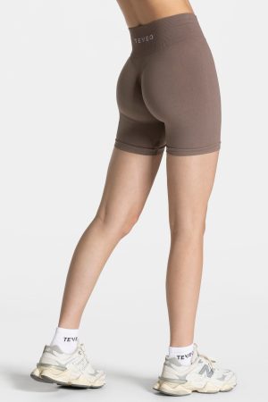 Damen Timeless Pro Covert Scrunch Short Mokka mit