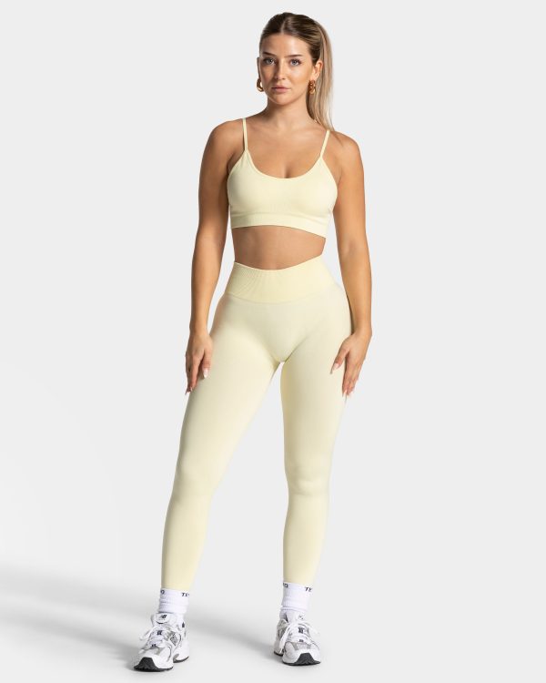 Damen Timeless Pro Leggings Butter Yellow mit Kom – Bild 3