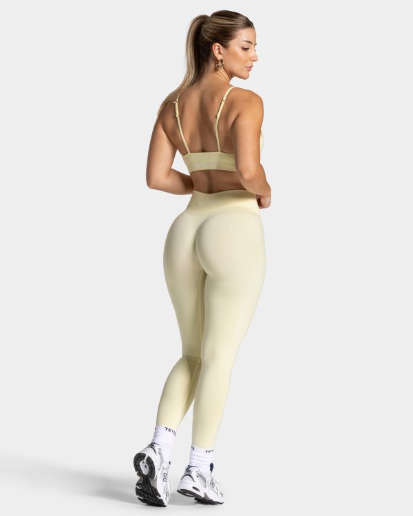 Damen Timeless Pro Leggings Butter Yellow mit Kom – Bild 5