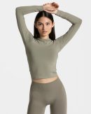 Modische Timeless Pro Longsleeve in Farbe Khaki