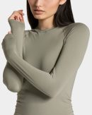 Modische Timeless Pro Longsleeve in Farbe Khaki