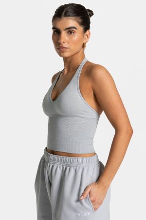 Modische Timeless Pro Neckholder Top in Farbe Hel