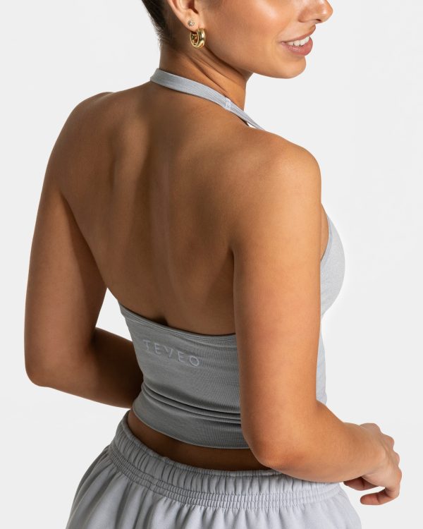 Modische Timeless Pro Neckholder Top in Farbe Hel – Bild 4