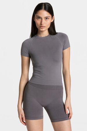 Damen Timeless Pro T-Shirt Graphit mit Komfort