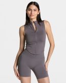 Damen Timeless Pro Zip Tank Graphit mit Komfort