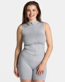 Timeless Pro Zip Tank Hellgrau für Sport und Allt