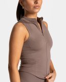 Timeless Pro Zip Tank in Mokka für Damen