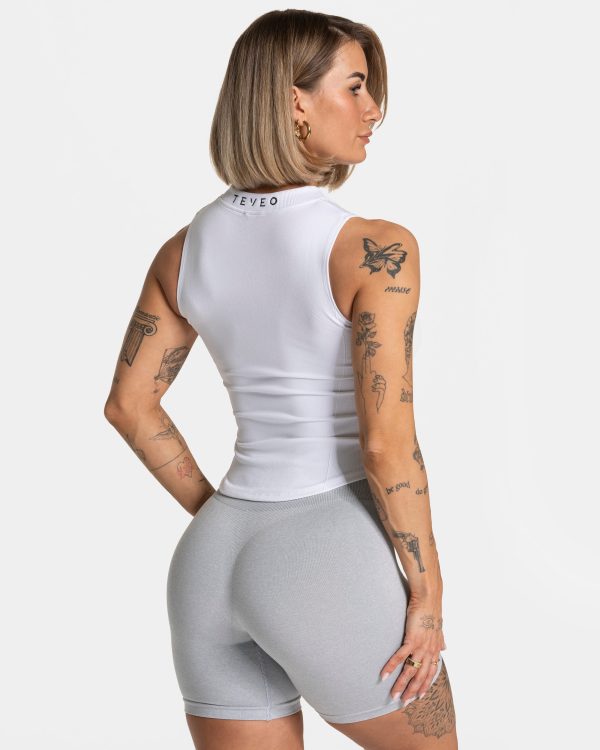 Timeless Pro Zip Tank Weiß für Sport und Alltag – Bild 2
