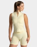 Damen Timeless Pro Zip Tank Butter Yellow mit Kom