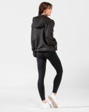 Modische Statement Windbreaker in Farbe Schwarz