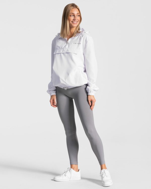 Modische Statement Windbreaker in Farbe Weiß – Bild 3