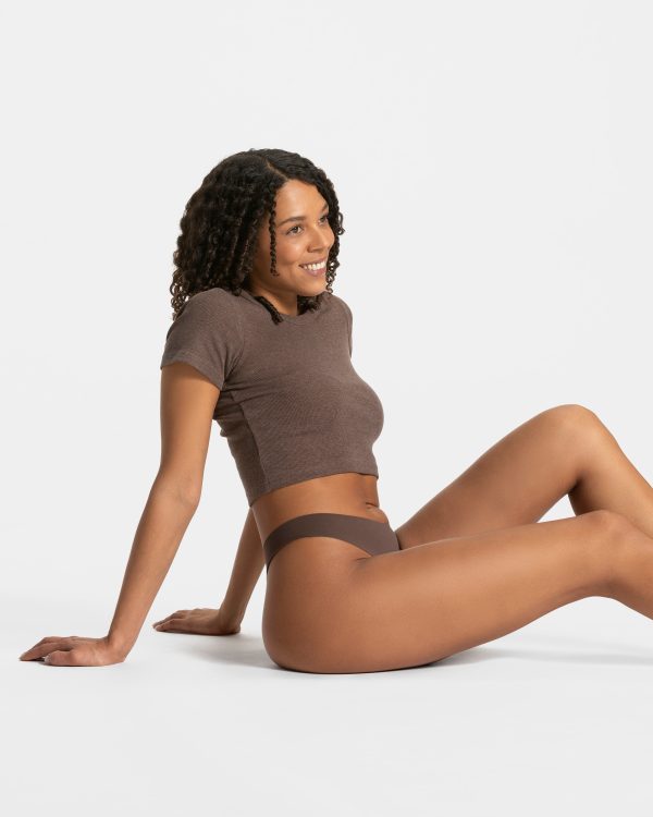 TEVEO Seamless Padded Tanga (5er) Kaffee für Spor – Bild 4