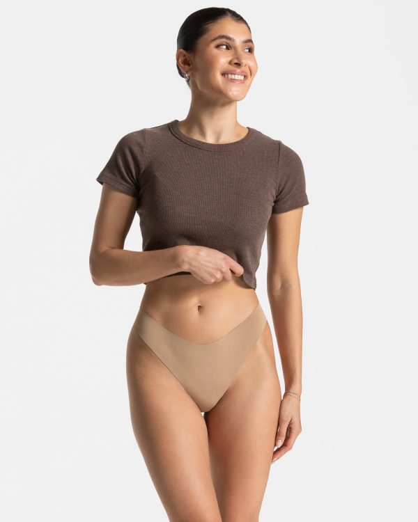 TEVEO Seamless Padded Tanga (2er) Karamell – bequ – Bild 3