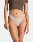 TEVEO Seamless Padded Tanga (5er) in Oat für Damen