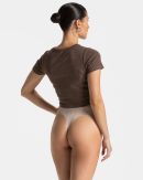 TEVEO Seamless Padded Tanga (5er) in Oat für Damen