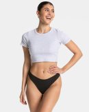 Damen TEVEO Seamless Padded Tanga (5er) Schwarz m