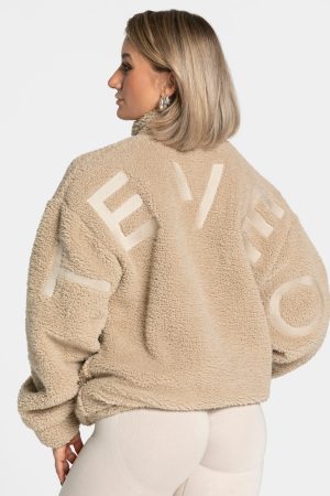 Teddy Jacke Damenhose in Peanut