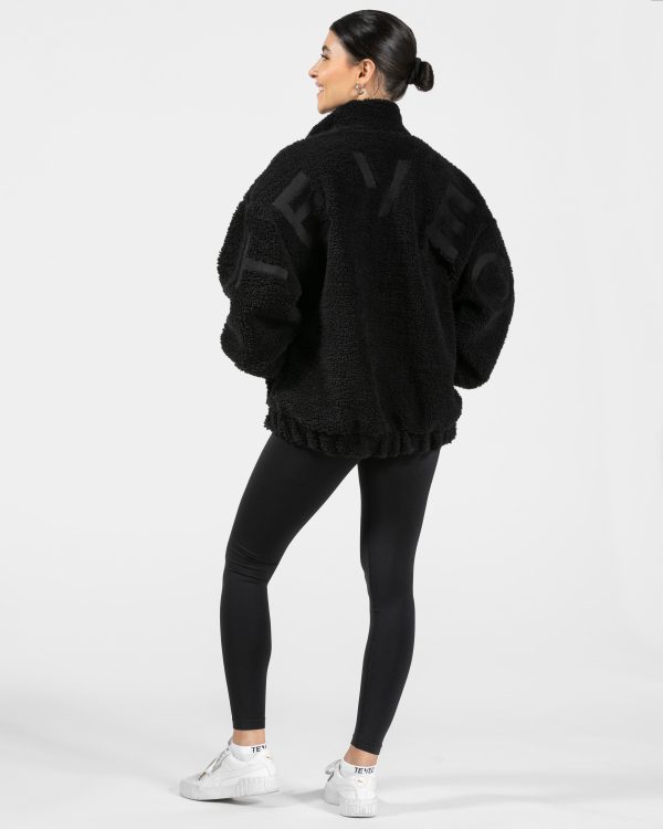 Damen Teddy Jacke Schwarz mit Komfort – Bild 5