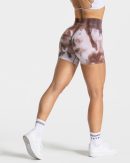 Tie Dye Scrunch Short in Earth für Damen