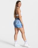 Tie Dye Scrunch Short Damenhose in Ocean