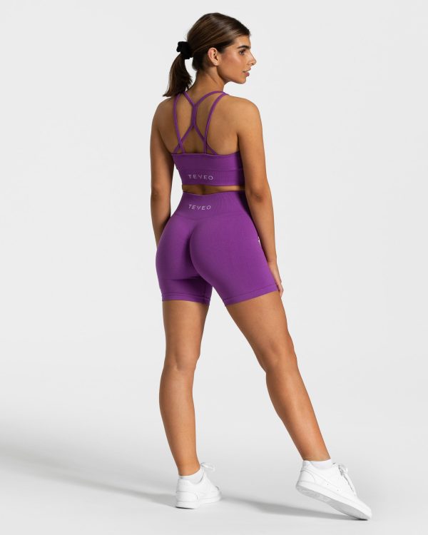 Timeless Scrunch Short Damenhose in Violett – Bild 5